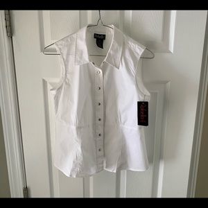 Rafaella Women’s Shirts Shorts Sleeve White Size 8P